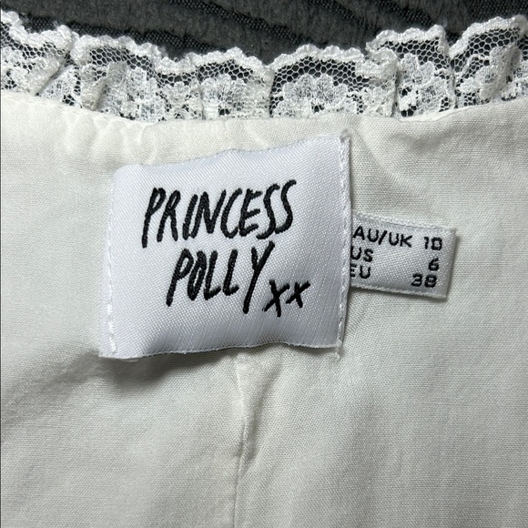 Princess Polly Silvanna white Lace-Edged top - Picture 3 of 5